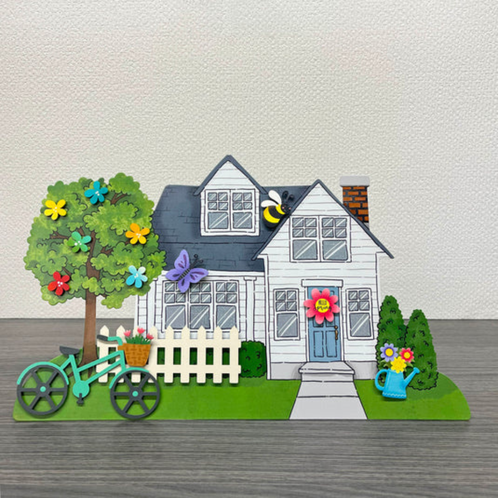 House display decorated with spring magnets. 