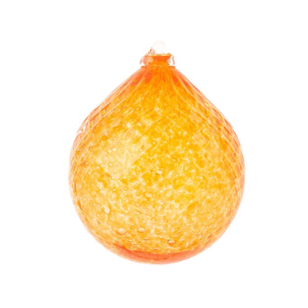 Orange Vibrant Fire Radiance Orb on a transparent background